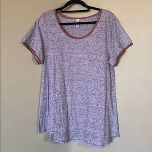 Heathered peach/purple XL Lularoe Classic Tee
